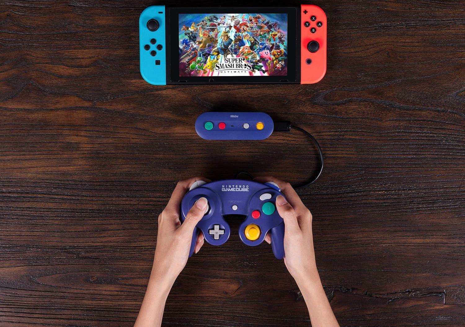 image8Bitdo Gbros Wireless Adapter for Nintendo Switch Works with Wired GameCube ampamp Classic Edition Controllers Nintendo SwitchAdapter
