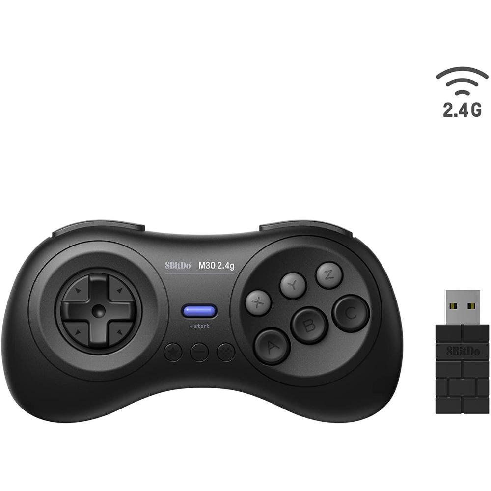 image8Bitdo M30 24G Wireless Gamepad for Sega Genesis Mini and Mega Drive Mini and Switch with 6Button Layout BlackBlack