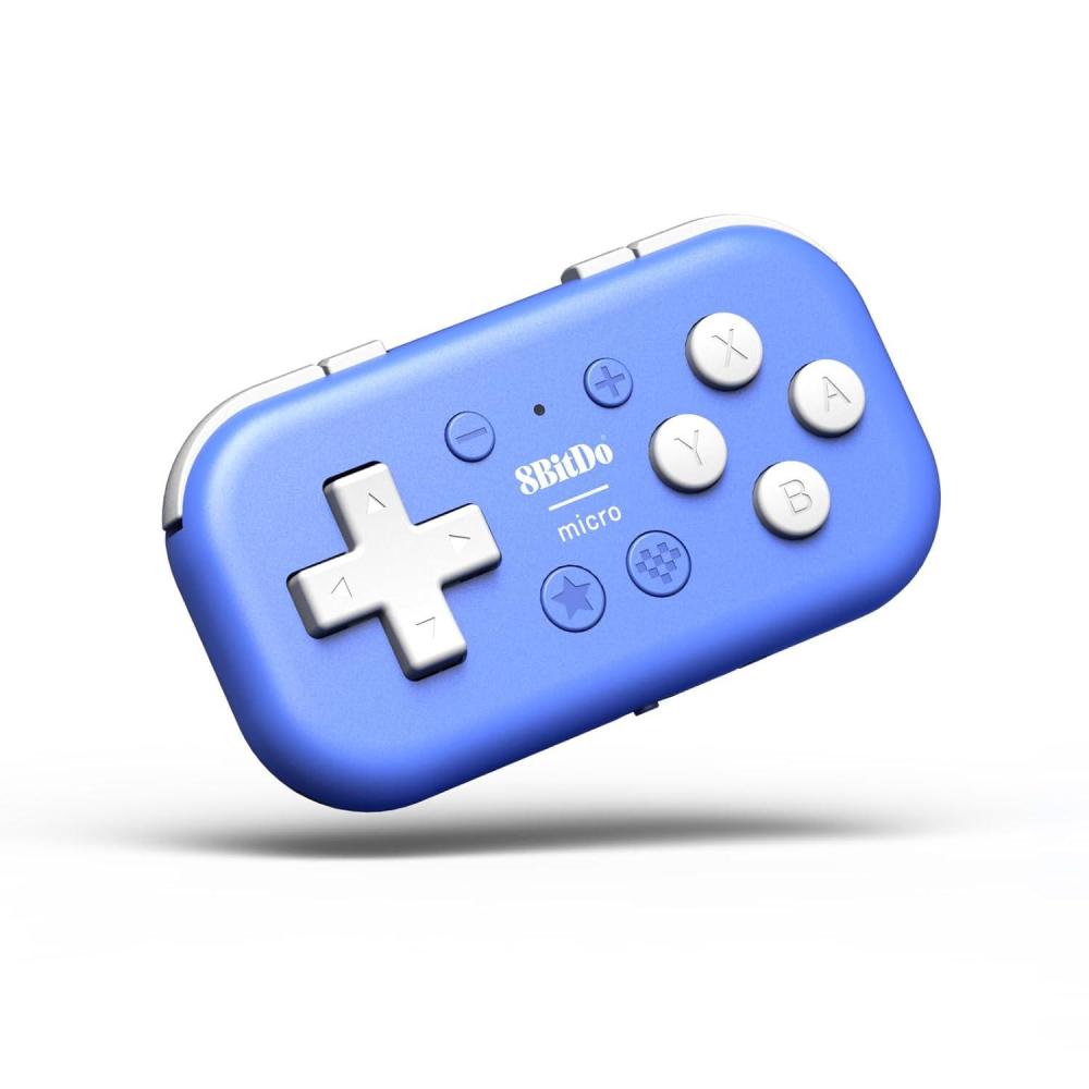 image8Bitdo Micro Bluetooth Gamepad Pocketsized Mini Controller for Switch Android and Raspberry Pi Supports Keyboard Mode BlueBlue