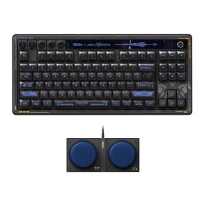 8BitDo Retro 87 Mechanical Keyboard with Hot-Swappable Kailh Switches, RGB Backlight, Programmable Buttons, Wireless 2.4G/Bluetooth/USB-C for Windows and Android – Mecha Break: Panther