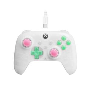8BitDo Ultimate Mini Wired Controller for Xbox with RGB Lighting Fire Ring, Hall Effect Joysticks and Triggers, for Xbox Series X|S, Xbox One, Windows 10/11 – Officially Licensed (Translucent White)(Translucent White)