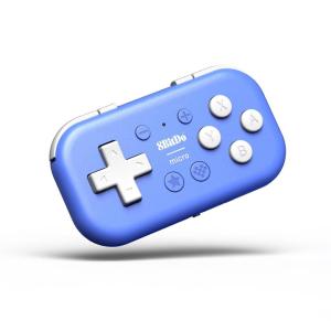 8Bitdo Micro Bluetooth Gamepad Pocket-sized Mini Controller for Switch, Android, and Raspberry Pi, Supports Keyboard Mode (Blue)(Blue)