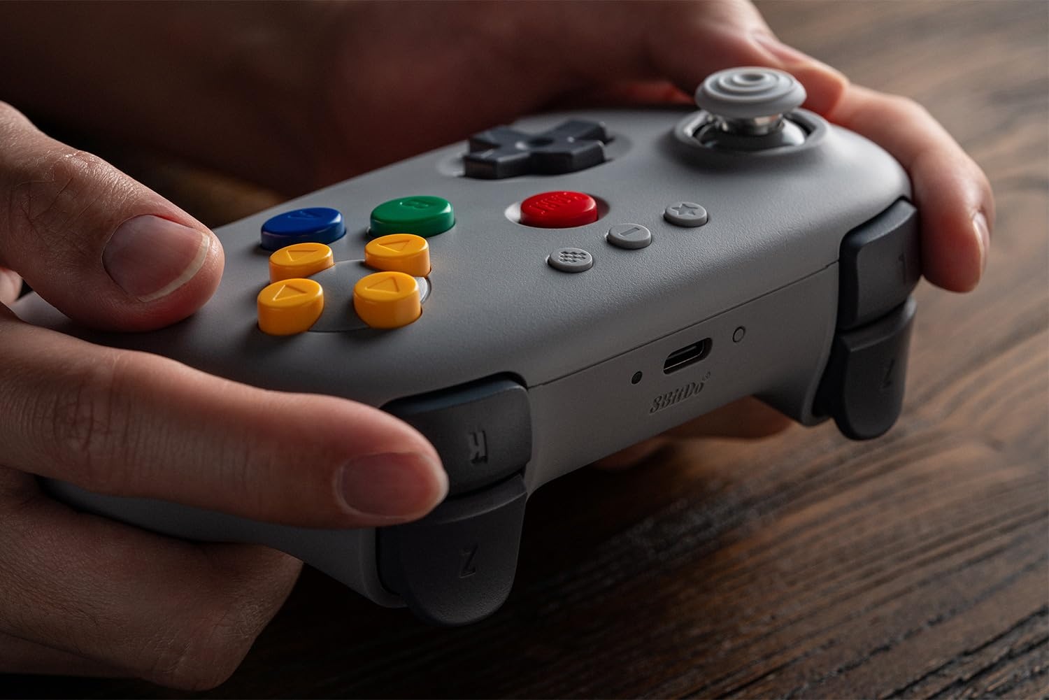 image:image8BitDo 64 Bluetooth Controller for Analogue 3D Switch Switch 2 Windows and Android OceanGrey