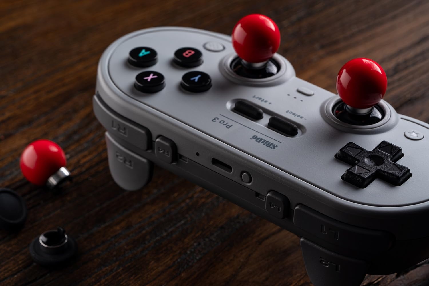 image:image8BitDo Pro 3 Bluetooth Controller for SwitchSwitch 2 TMR Joysticks Swappable ABXY Buttons Pro Back Buttons Charging Dock Hall Effect Triggers for Windows Apple SteamOS Android PurpleG Classic