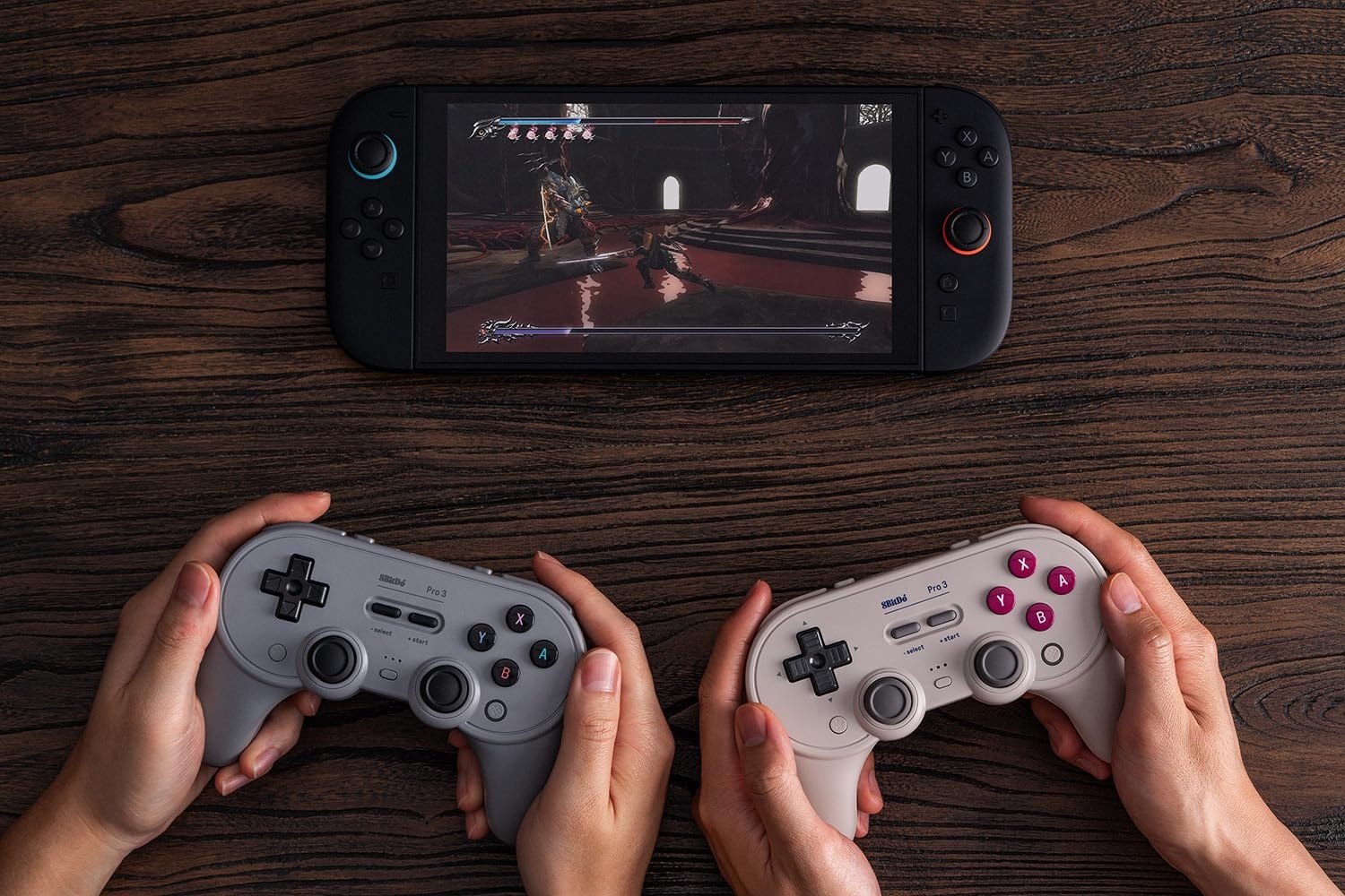 image:image8BitDo Pro 3 Bluetooth Controller for SwitchSwitch 2 TMR Joysticks Swappable ABXY Buttons Pro Back Buttons Charging Dock Hall Effect Triggers for Windows Apple SteamOS Android PurplePurple