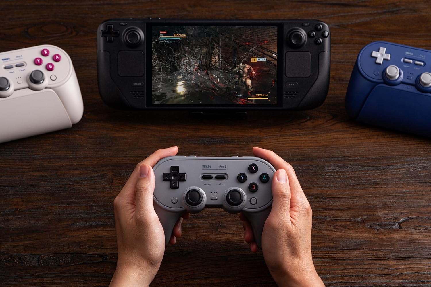 image:image8BitDo Pro 3 Bluetooth Controller for SwitchSwitch 2 TMR Joysticks Swappable ABXY Buttons Pro Back Buttons Charging Dock Hall Effect Triggers for Windows Apple SteamOS Android PurpleG Classic