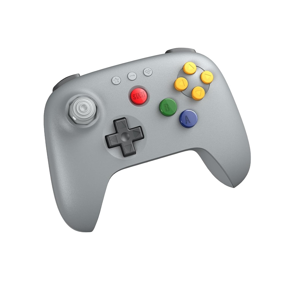 image:image8BitDo 64 Bluetooth Controller for Analogue 3D Switch Switch 2 Windows and Android OceanGrey
