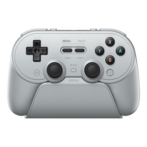 8BitDo Pro 3 Bluetooth Controller for Switch/Switch 2 – TMR Joysticks, Swappable ABXY Buttons, Pro Back Buttons, Charging Dock, Hall Effect Triggers, for Windows, Apple, SteamOS, Android – Purple(Gray)